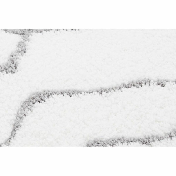 Matto DKD Home Decor Valkoinen Harmaa Vinoneliö Scandi Ø 9,4 cm 120 x 180 x 3 cm