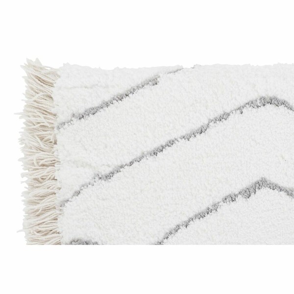 Matto DKD Home Decor Valkoinen Harmaa Vinoneliö Scandi Ø 9,4 cm 120 x 180 x 3 cm