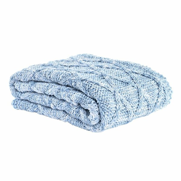 Покрывало DKD Home Decor Синий Небесный синий 150 x 125 x 1 cm (2 штук)