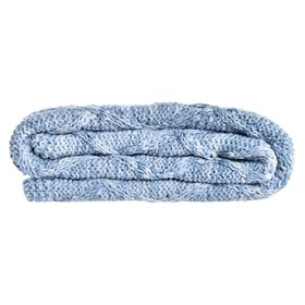 Bed Cover DKD Home Decor Blue Sky blue 150 x 125 x 1 cm (2 Units)