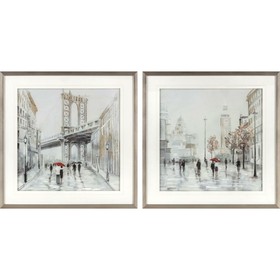 Canvas DKD Home Decor polistirols Canvas 60 x 3 x 60 cm 63 x 3 x 63 cm