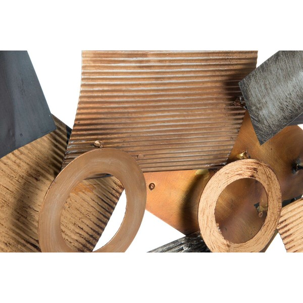 Sienu dekors DKD Home Decor Abstrakts Pelēks Metāls Varš Moderns Apļi (109 x 7 x 53 cm)