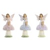 Dekoratīvās figūriņas DKD Home Decor Zils Rozā Ceriņš Feja 9,5 x 8 x 17 cm (3 Daudzums)