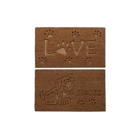Durų kilimėlis DKD Home Decor Ruda Guma Kokosas (75 x 45 x 2,3 cm) (2 vnt.)