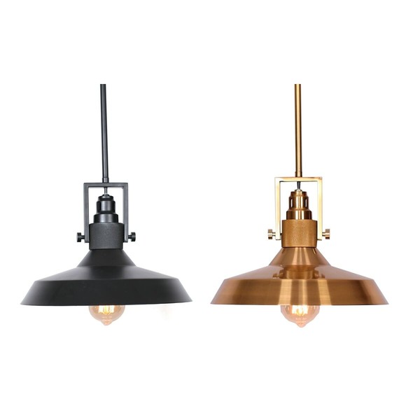 Kattolamppu DKD Home Decor Musta Kullattu Metalli 50 W (2 osaa)