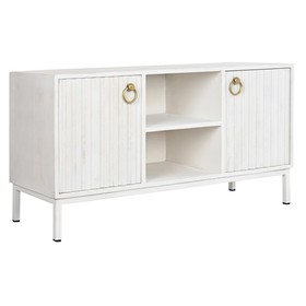 TV-kalusteet DKD Home Decor Kullattu Metalli Valkoinen Mangopuu 120 x 40 x 60 cm
