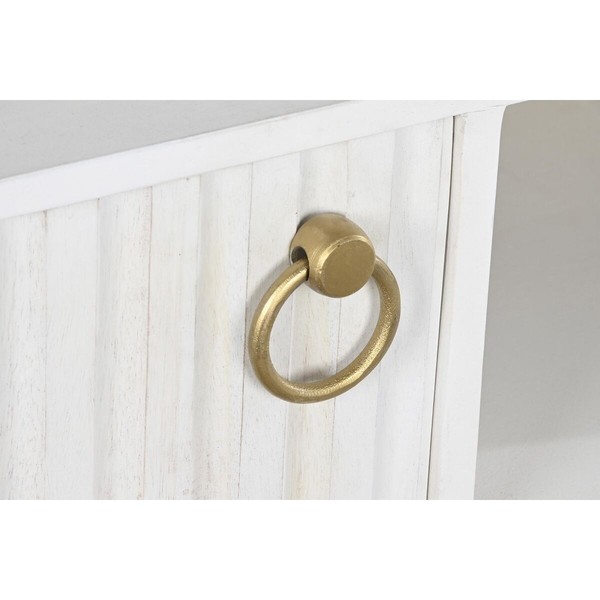 ТВ шкаф DKD Home Decor Позолоченный Металл Белый Древесина манго 120 x 40 x 60 cm