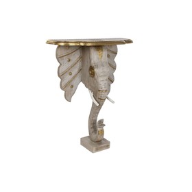Hall DKD Home Decor White Grey Golden 80 x 30 x 96 cm Elephant