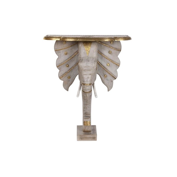 Hall DKD Home Decor White Grey Golden 80 x 30 x 96 cm Elephant