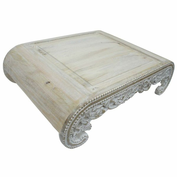 Mazs galdiņš DKD Home Decor Balts Mango koks 89 x 63,5 x 25,4 cm