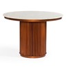 Valgomojo stalas DKD Home Decor Metalinis Marmurą (110 x 110 x 76 cm)