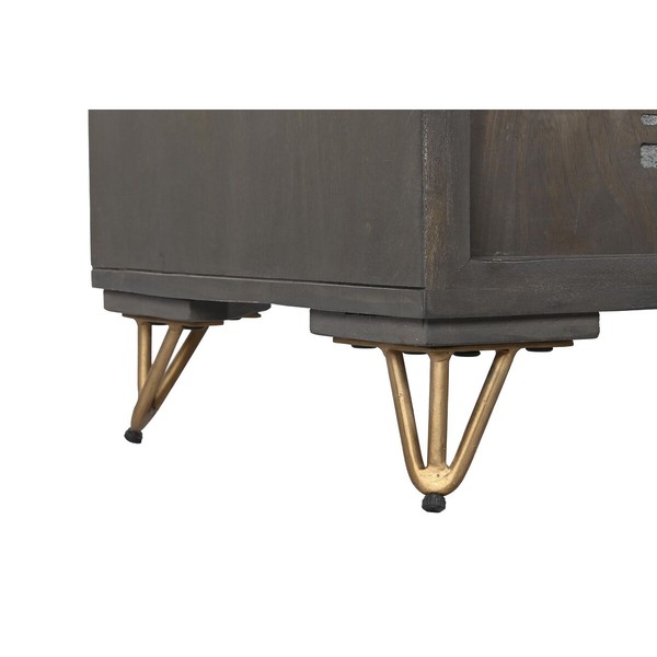 Televizoriaus baldai DKD Home Decor Metalinis Ruda Mango mediena 160 x 40 x 50 cm