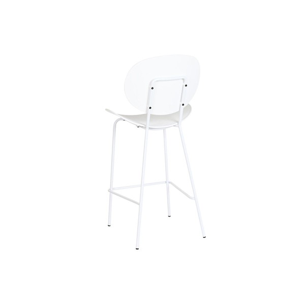 taburete DKD Home Decor Melns Metāls Balts polipropilēns (52,5 x 49 x 104 cm)