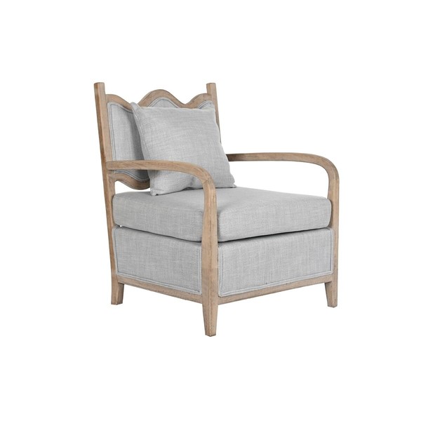 Fotelis DKD Home Decor 66 x 70 x 88 cm 70 x 73 x 88 cm Eglė Šviesiai rudas Šviesiai pilka