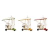 Dekoratīvās figūriņas DKD Home Decor Dzeltens Sarkans Zaļš Vintage 32 x 18,5 x 25 cm (3 Daudzums)
