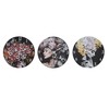 Sienas pulkstenis DKD Home Decor Melns Daudzkrāsains Цветы Moderns Koks MDF (34 x 4 x 34 cm) (3 gb.)