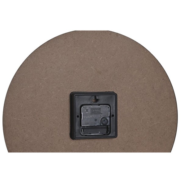 Wall Clock DKD Home Decor Black Multicolour Flowers Modern MDF Wood (34 x 4 x 34 cm) (3 Units)