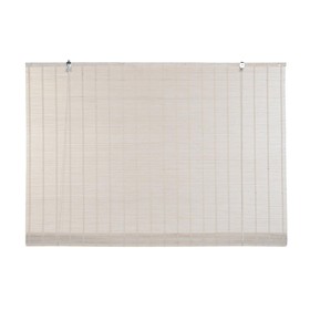 Rullīšu žalūzijas DKD Home Decor Nolakots Balts Bambuss 120 x 2 x 230 cm