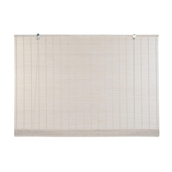 Roletai DKD Home Decor Lakuotas Balta Bambukas 120 x 2 x 230 cm