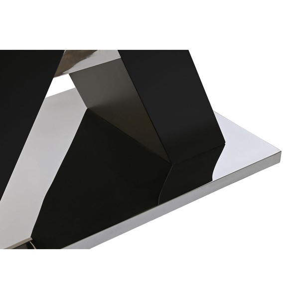 Ruokapöytä DKD Home Decor Musta Puu Karaistu lasi Puu MDF 180 x 90 x 76 cm