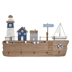 Uz sienas piestiprināts mēteļa pakaramais DKD Home Decor Koks MDF (34,5 x 1,5 x 21,5 cm)