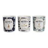 Žvakė DKD Home Decor Mėlyna Vaškas Stiklas 17 x 5 x 6 cm (3 vnt.)