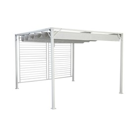 Pavėsinė pergola DKD Home Decor Balta 296 x 296 x 225 cm Plienas