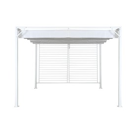 Pavėsinė pergola DKD Home Decor Balta 296 x 296 x 225 cm Plienas