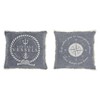 Cushion DKD Home Decor Blue White Fringe Mediterranean Navy 45 x 10 x 45 cm (2 Units)