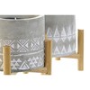 Žvakė DKD Home Decor Pilka Medžio Ruda Cementas Aliuminis Vaškas (10 x 10 x 12 cm) (2 vnt.)