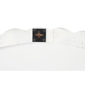 Sienu dekors DKD Home Decor Verouderde afwerking Dabisks 120 x 3 x 120 cm Balts Indietis