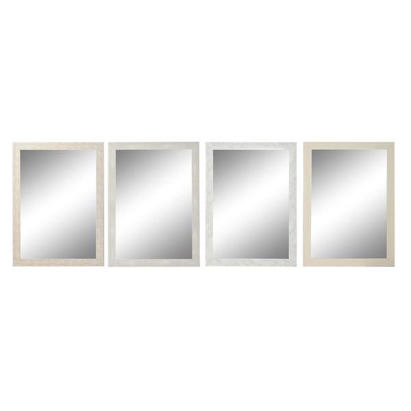 Seinäpeili DKD Home Decor Norsunluu 70 x 2 x 97 cm (4 osaa)