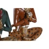 Dekoratīvās figūriņas DKD Home Decor Zils Brūns Bronza Leoparda 16 x 9,5 x 23 cm (2 gb.)