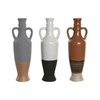 Maljakko DKD Home Decor Valkoinen Harmaa Terrakotta Posliini 9,6 x 9 x 28,6 cm 9,6 x 9 x 29 cm (3 osaa)