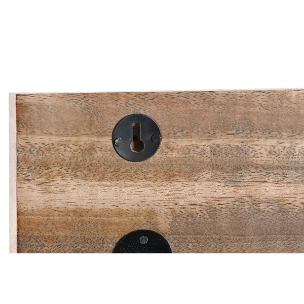 Wall mounted coat hanger DKD Home Decor Monivärinen Rauta Mangopuu Trooppinen Kasvien lehtiä Lakattu 38 x 5 x 18 cm (2 osaa)