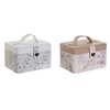 Korurasia DKD Home Decor Sininen Harmaa Kameli Vaaleanpunainen Polyuretaani Peili 17 x 12 x 10 cm (2 osaa)