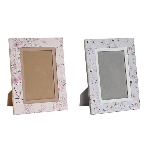 Фото рамка DKD Home Decor Синий Белый Серый Верблюжий Светло Pозовый PVC Алюминий (2 штук)