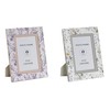 Photo frame DKD Home Decor White Grey Lilac Light Pink Aluminium (2 Units)