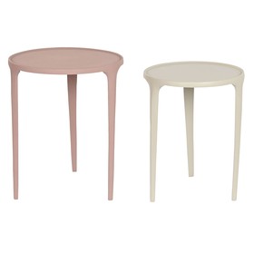 Set of 2 tables DKD Home Decor Beige Pinkki 40 x 40 x 50 cm