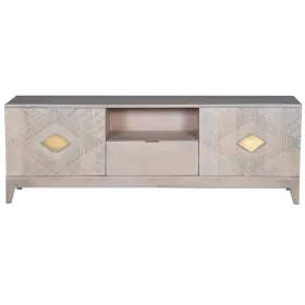 TV-kalusteet DKD Home Decor Beige Metalli Mangopuu 175 x 40 x 60 cm