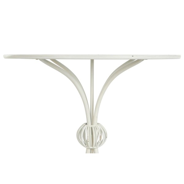 Šoninis staliukas DKD Home Decor 81 x 81 x 81,5 cm Metalinis Balta