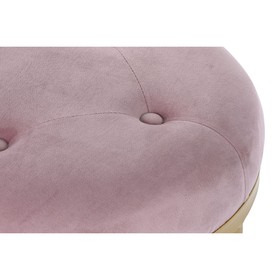 Taburetė DKD Home Decor 100 x 35 x 40 cm Rožinė Auksinis Metalinis
