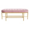 Jakkara DKD Home Decor 100 x 35 x 40 cm Pinkki Kullattu Metalli