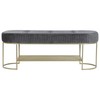 Taburetė DKD Home Decor Pilka Auksinis Metalinis 120 x 40 x 45 cm