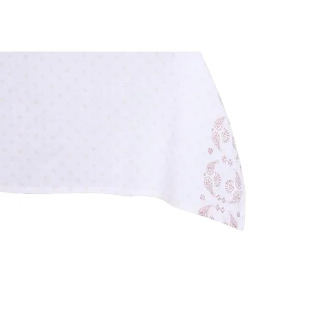 Galda drānas un salvetes DKD Home Decor 150 x 150 x 0,5 cm Rozā Balts (2 gb.)