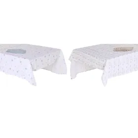 Staltiesė ir servetėlės DKD Home Decor 150 x 150 x 0,5 cm Mėlyna Ruda Balta (2 vnt.)