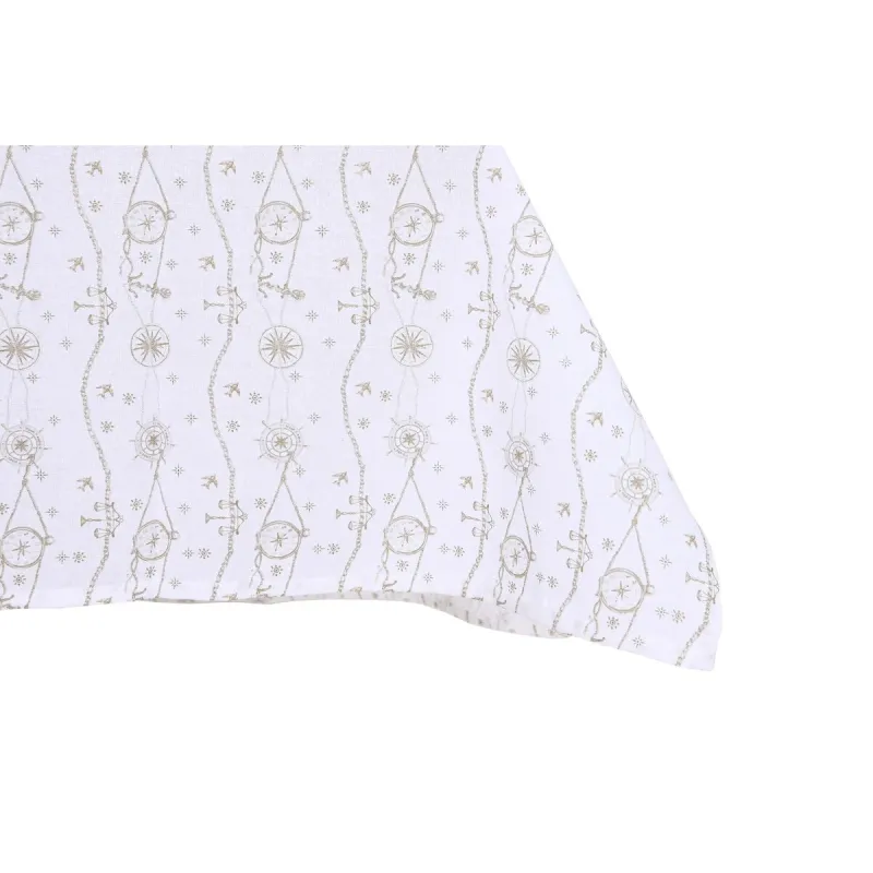 Staltiesė ir servetėlės DKD Home Decor 150 x 150 x 0,5 cm Mėlyna Ruda Balta (2 vnt.)