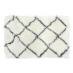 Ковер DKD Home Decor 120 x 180 x 5 cm полиэстер Белый ромбы