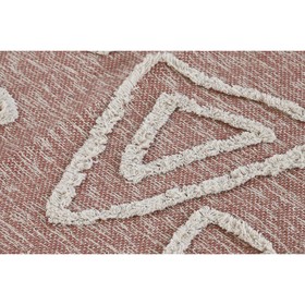 Ковер DKD Home Decor Розовый терракот Белый бахрома город (160 x 230 x 1 cm)