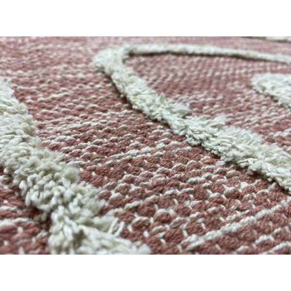 Ковер DKD Home Decor Розовый терракот Белый бахрома город (160 x 230 x 1 cm)